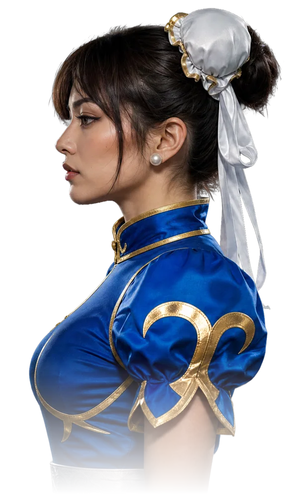 Antes y después: una chica con ropa de casa y su transformación en cosplay de guerrera
